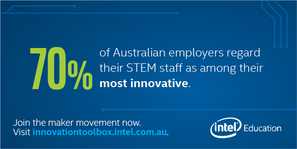 70% of Australian employers regard their STEM staff as among their most innovative.