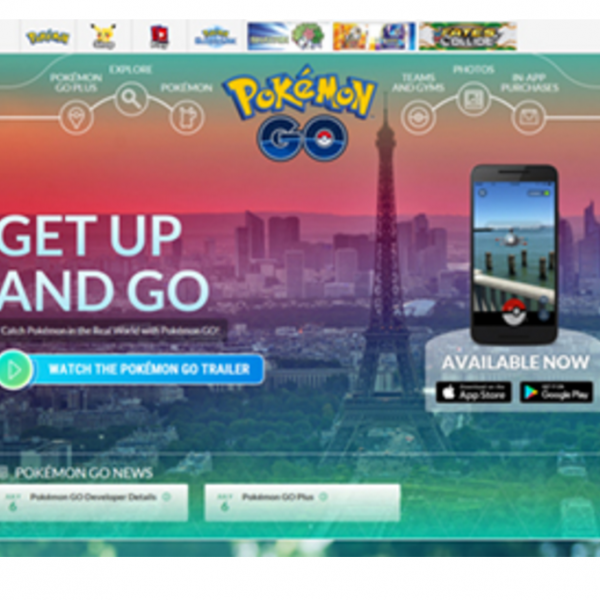 This is a screen shot of an advertisment for Pokemon Go