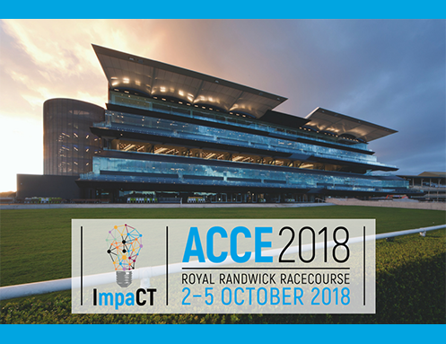 ACCE 2018 in Sydney Register now at https://acce2018.com.au/