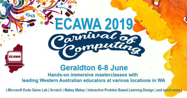ECAWA 2019 Carnival of Computing in Geralton - See http://bit.ly/ECAWA2019Carnival_Geraldton