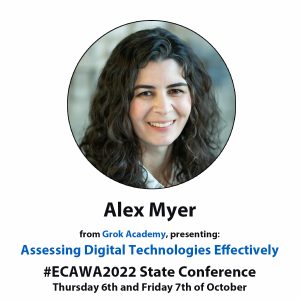 Alex Myer from Grok Academy, presenting: Assessing Digital Technologies Effectively #ECAWA2022 State Conference Thursday 6th and Friday 7th of October
