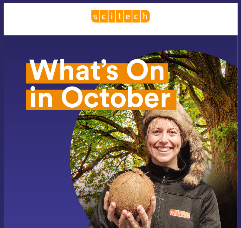 See what's on at Scietch in October 2023